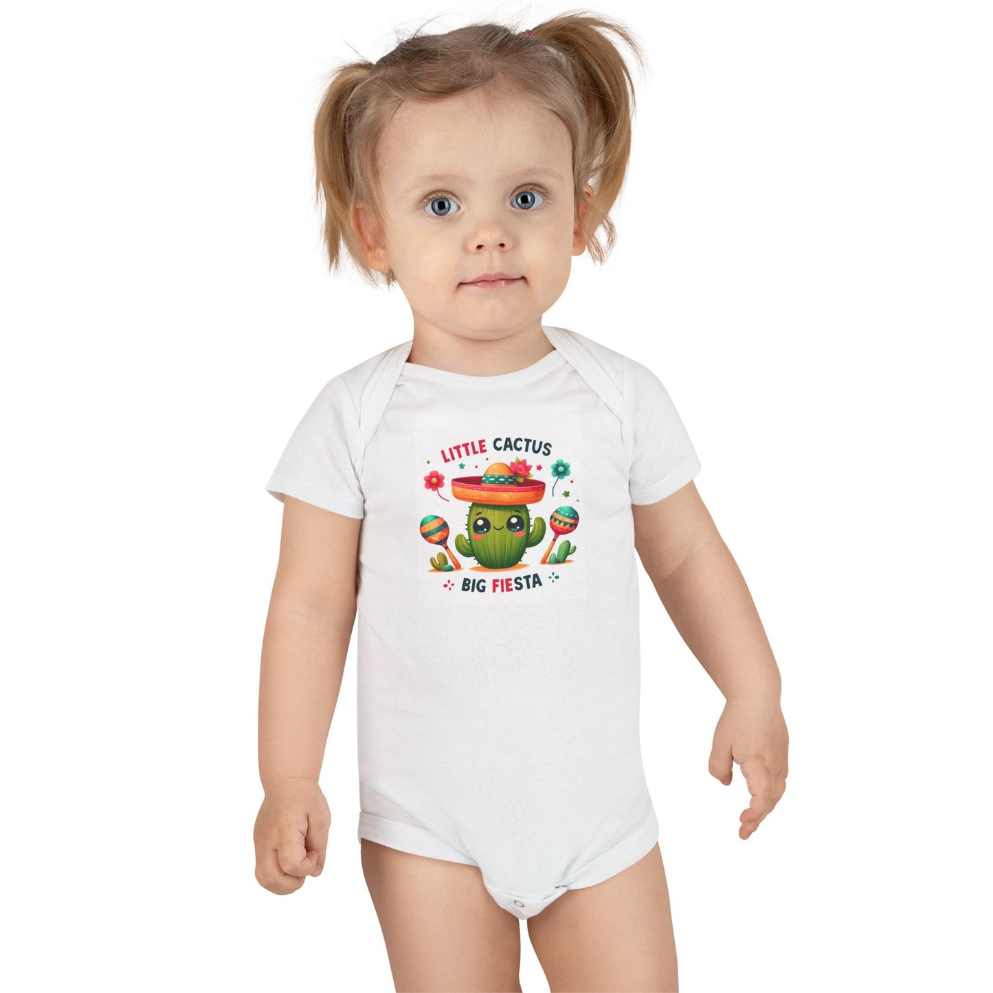 Adorable 'Little Cactus Big Fiesta' Organic Baby Bodysuit - Perfect for Celebrations!