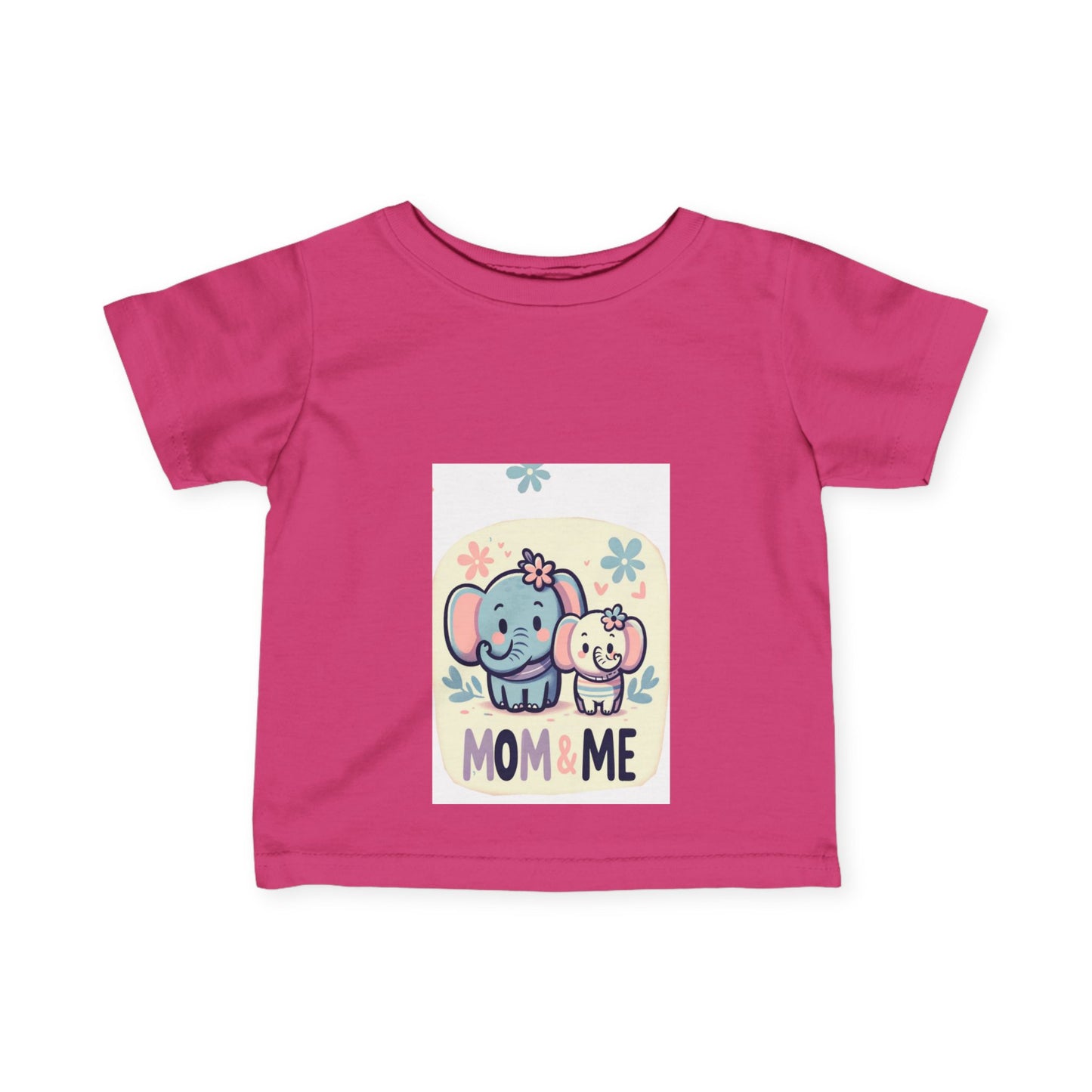Mom & Me Elephant Infant Tee - Adorable Cute Baby T-Shirt for Newborns