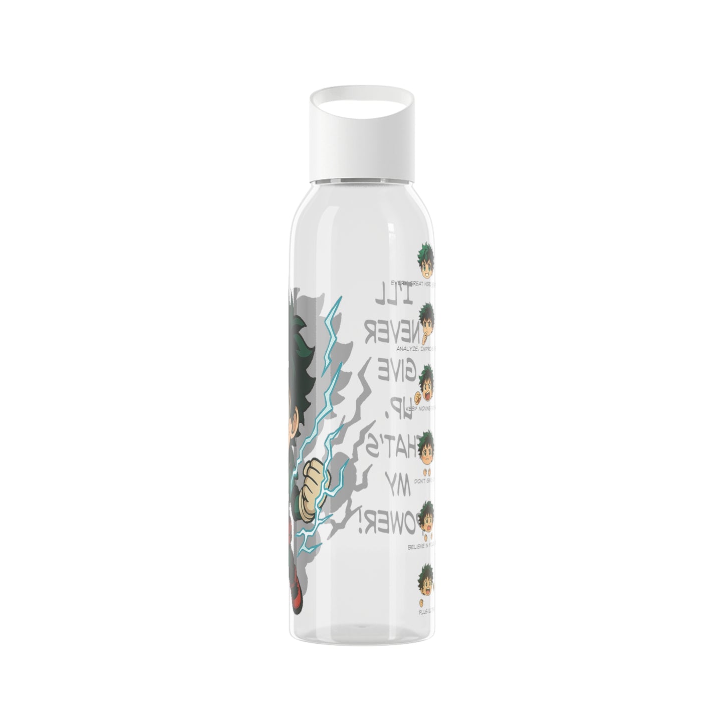 Inspirational Water Bottle, Motivational Sports Bottle, Fitness Gift, Anime Inspired Drinkware, Character Water Bottle, Gym Hydration