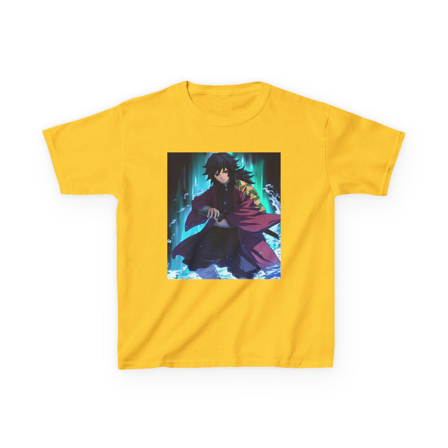 Anime Inspired Kids Tee - Front Graphic & Back Kanji Design