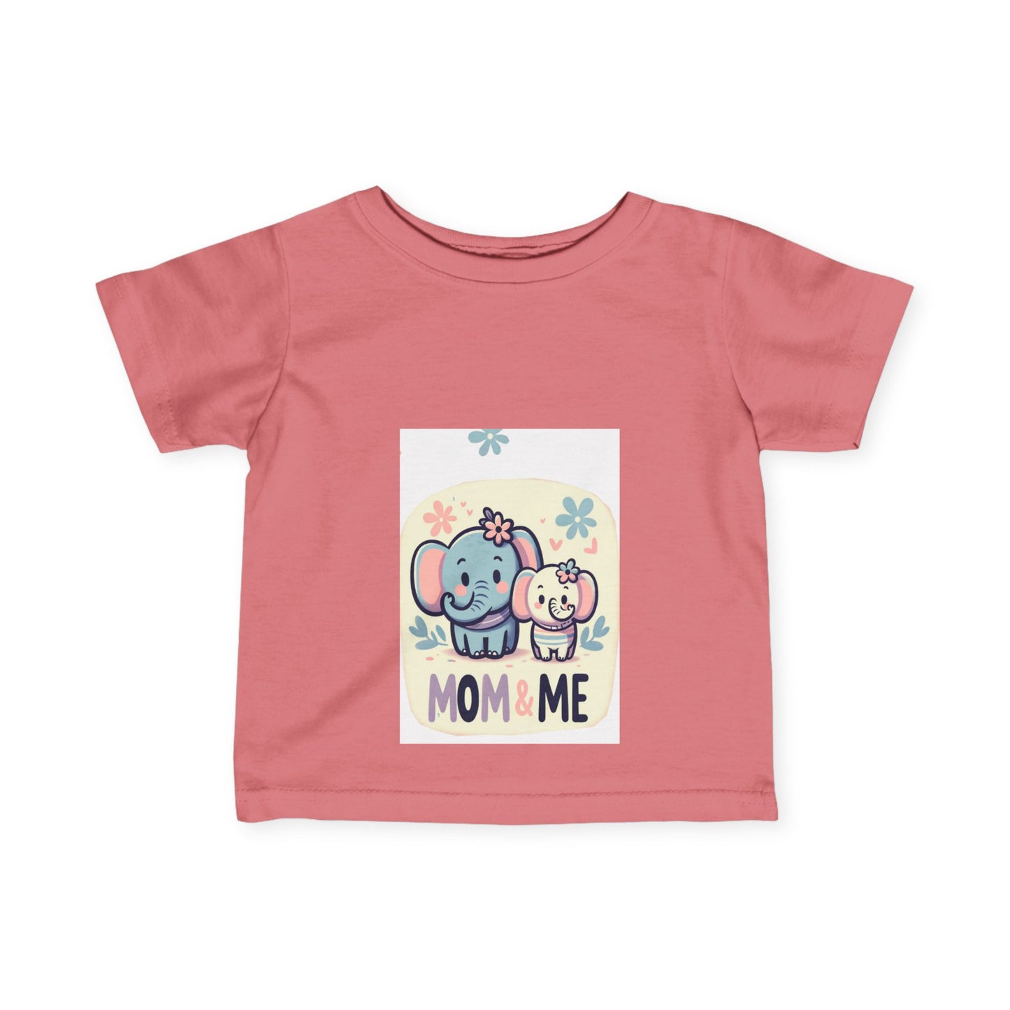 Mom & Me Elephant Infant Tee - Adorable Cute Baby T-Shirt for Newborns