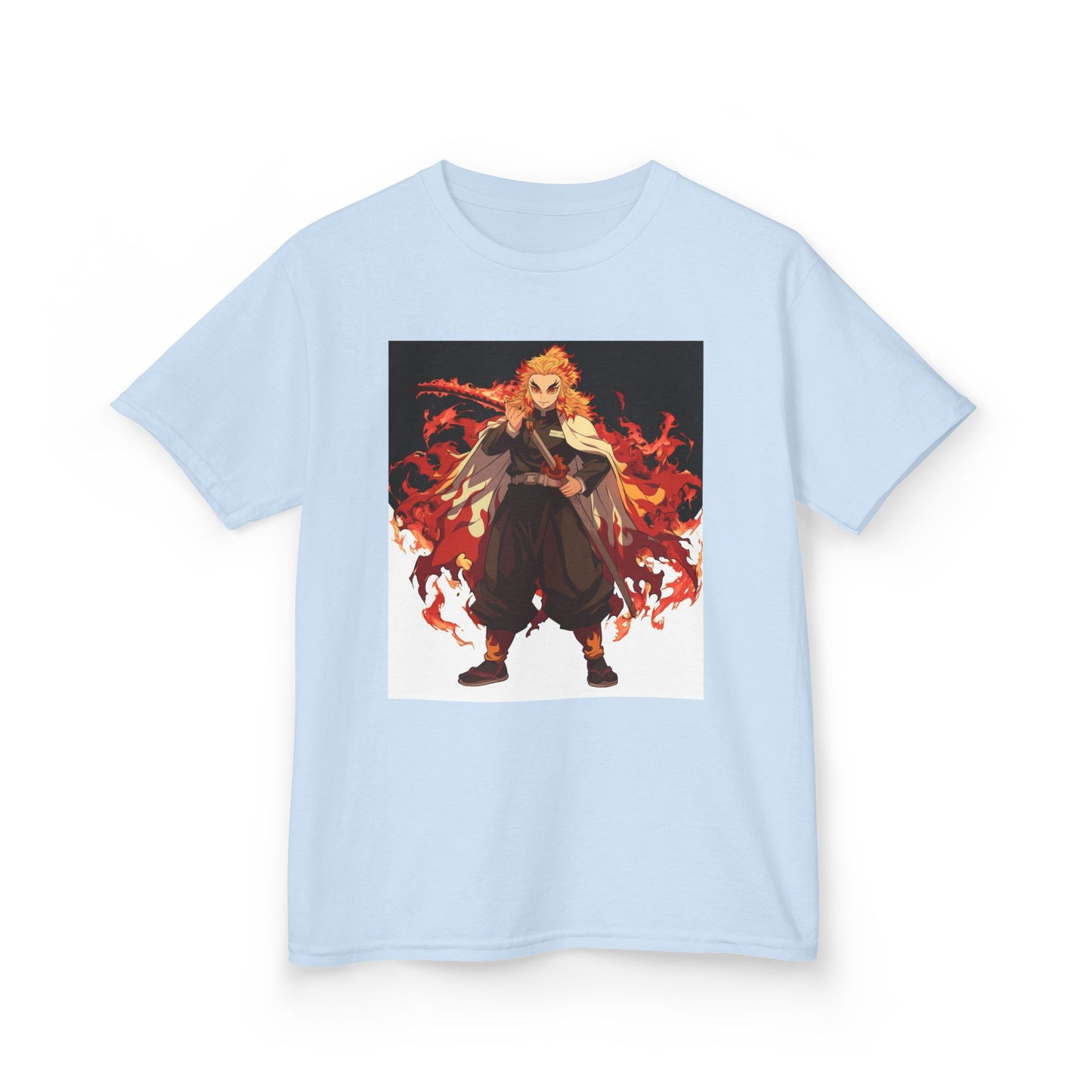 Kids Heavy Cotton™ Tee - Fiery Hero Design with Japanese Kanji