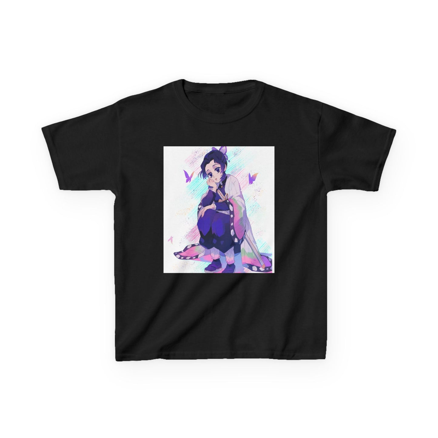 Kids Anime Graphic Tee with Butterfly Design