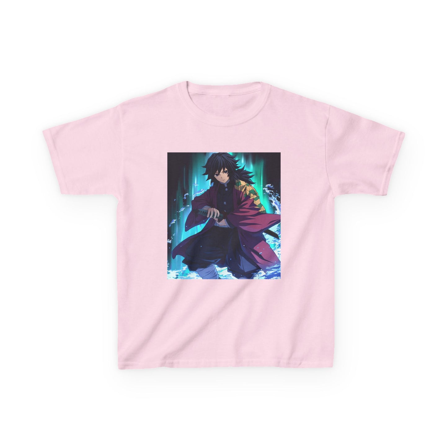 Anime Inspired Kids Tee - Front Graphic & Back Kanji Design