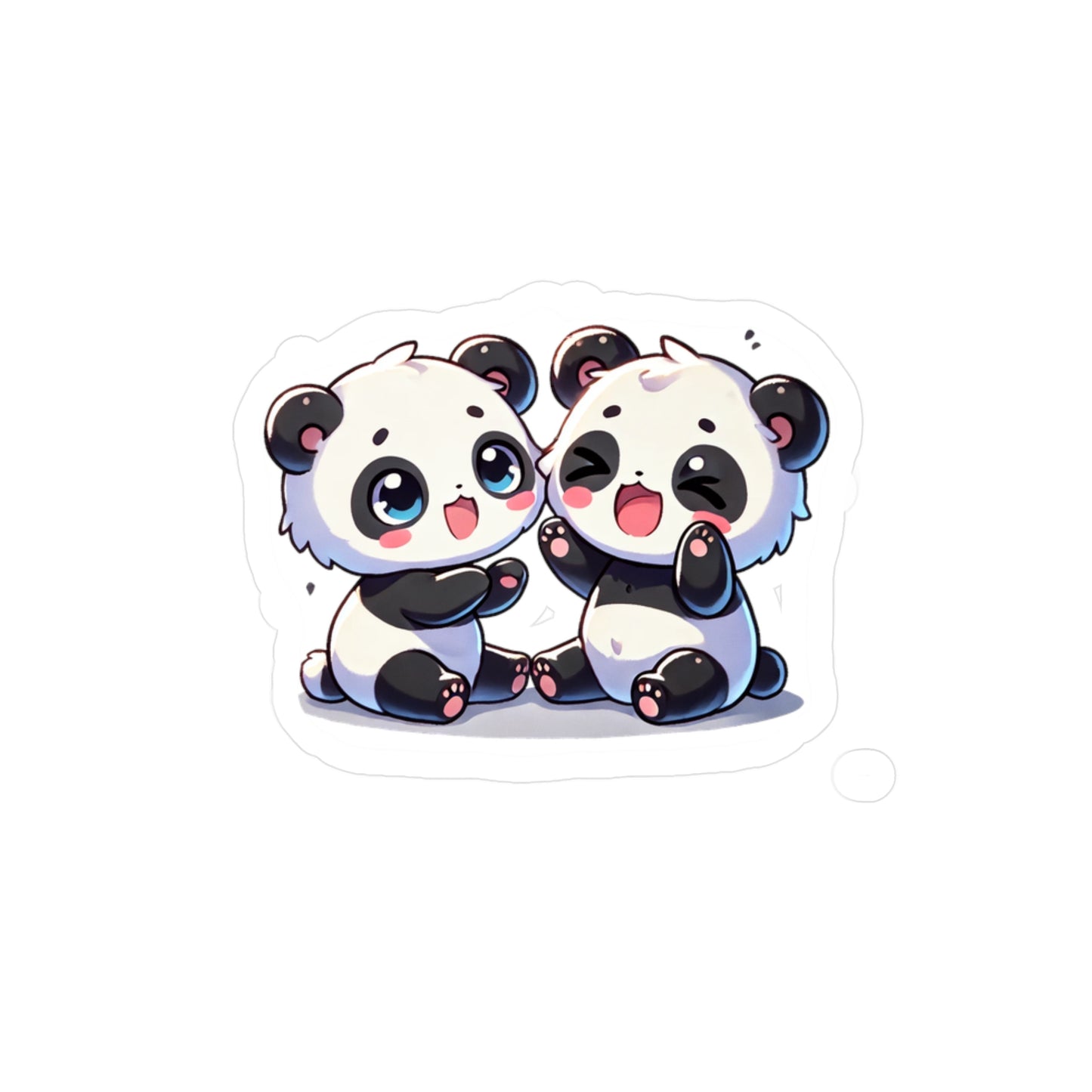 Cute Panda Kiss-Cut Vinyl Decals, Playful Stickers for Kids, Cute Decor for Rooms, Gifts for Panda Lovers, Fun Home or School Decoration