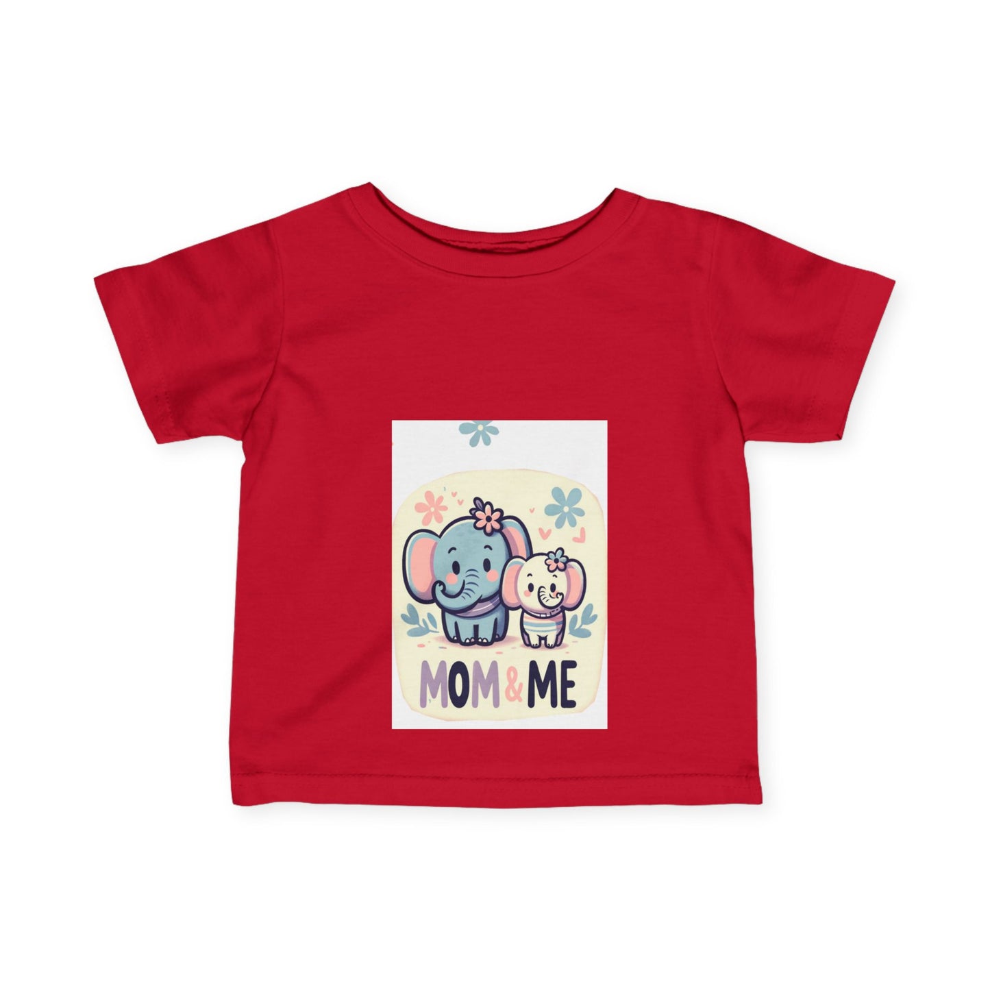 Mom & Me Elephant Infant Tee - Adorable Cute Baby T-Shirt for Newborns