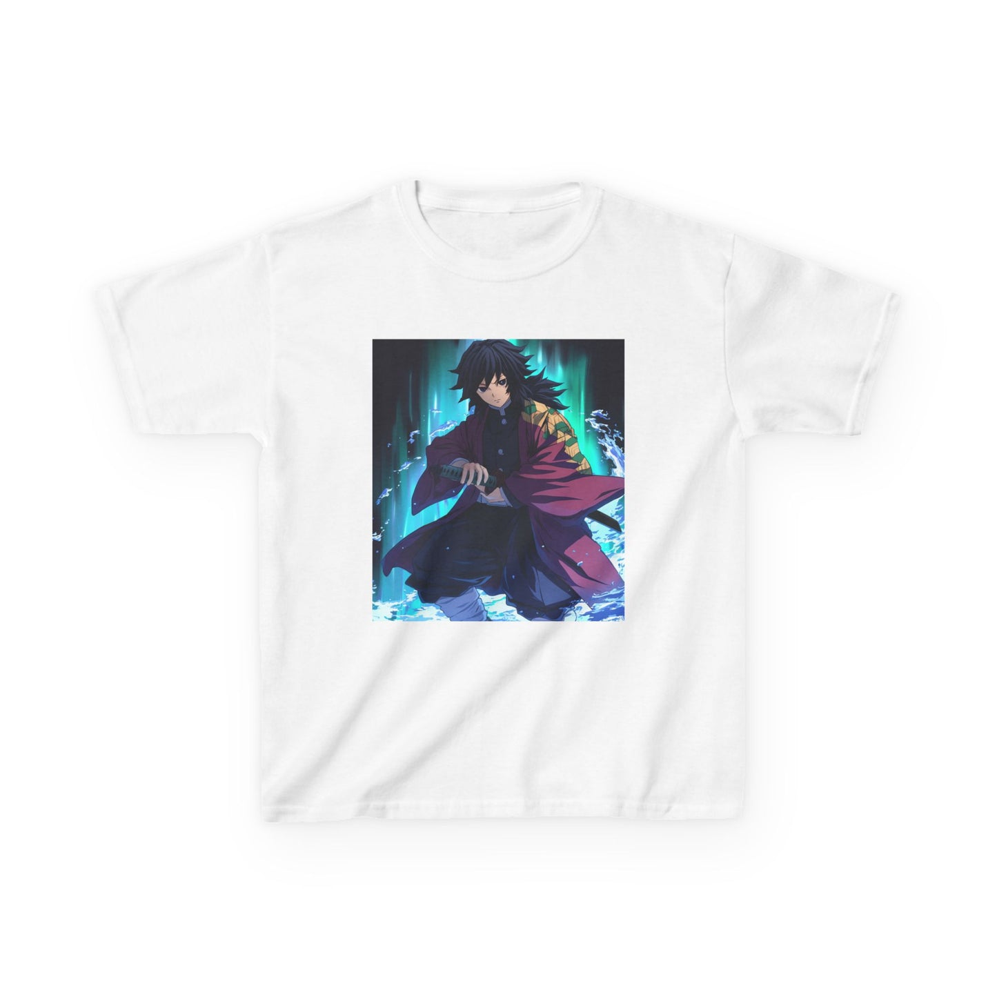 Anime Inspired Kids Tee - Front Graphic & Back Kanji Design