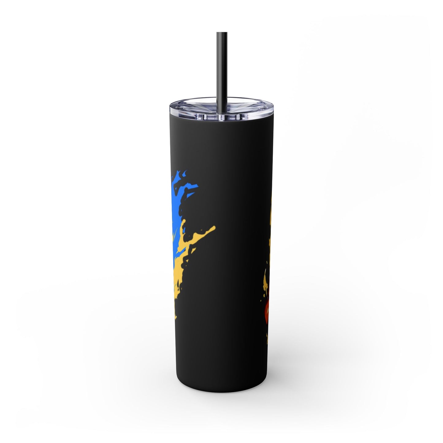 Demon slayer zenitsu Skinny Tumbler with Straw, 20oz