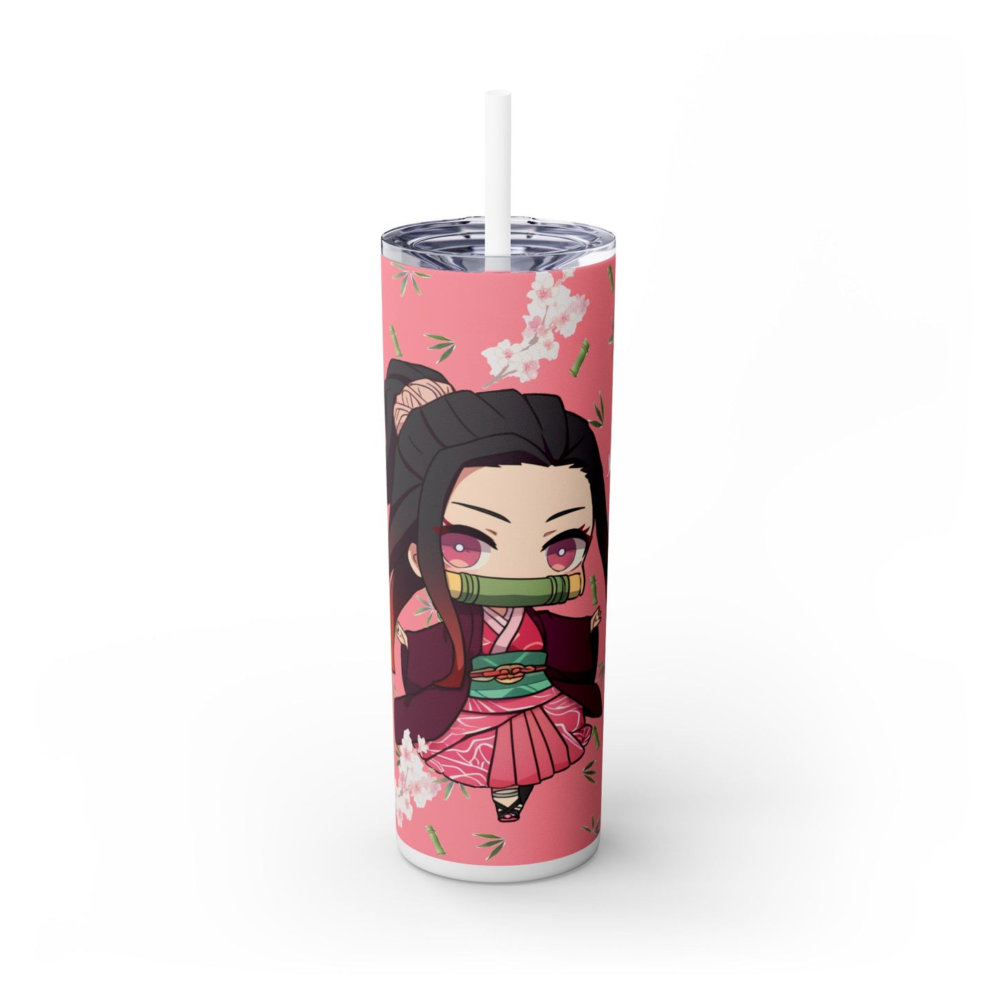Chibi nezuko Skinny Tumbler with Straw, 20oz