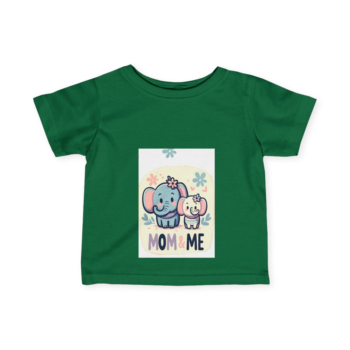 Mom & Me Elephant Infant Tee - Adorable Cute Baby T-Shirt for Newborns