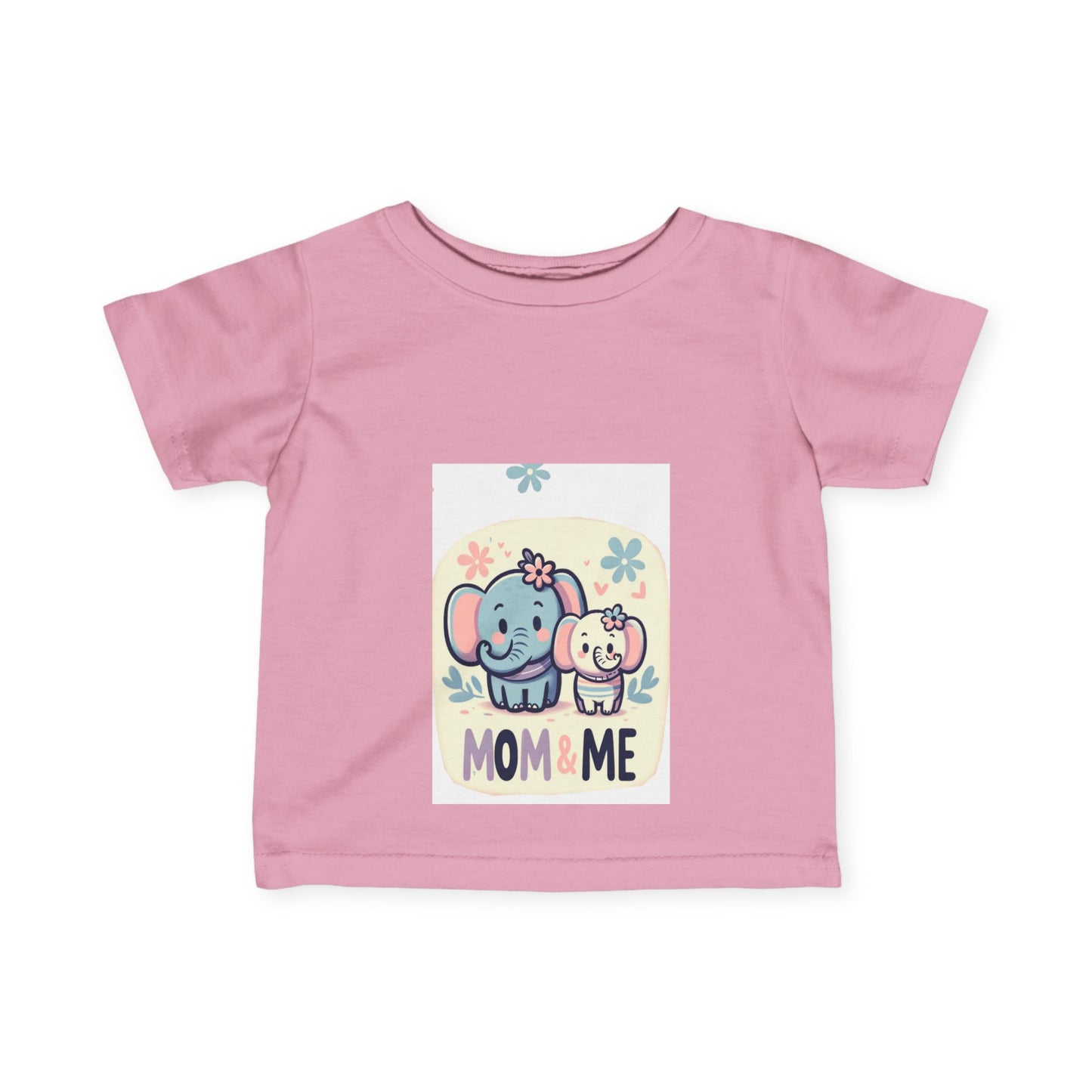 Mom & Me Elephant Infant Tee - Adorable Cute Baby T-Shirt for Newborns