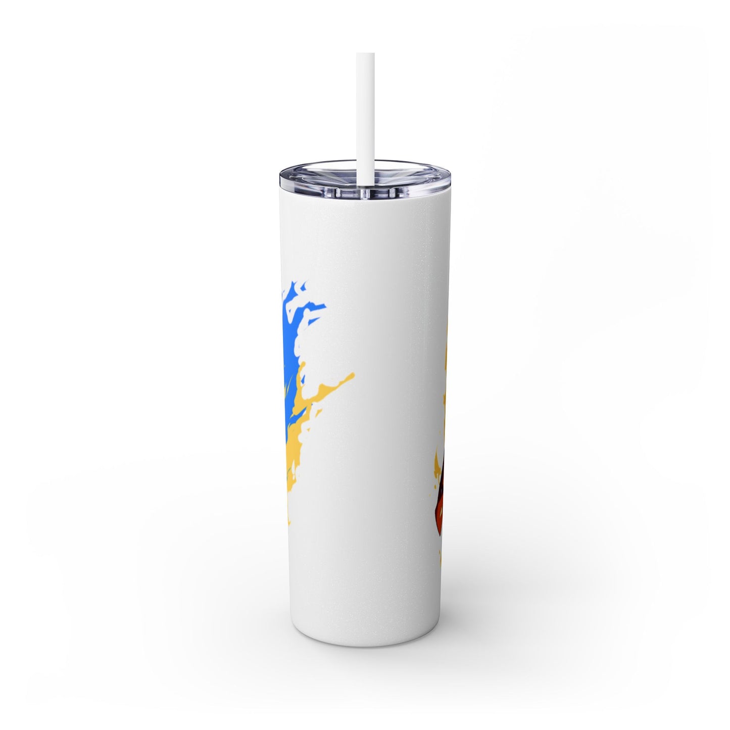 Demon slayer zenitsu Skinny Tumbler with Straw, 20oz
