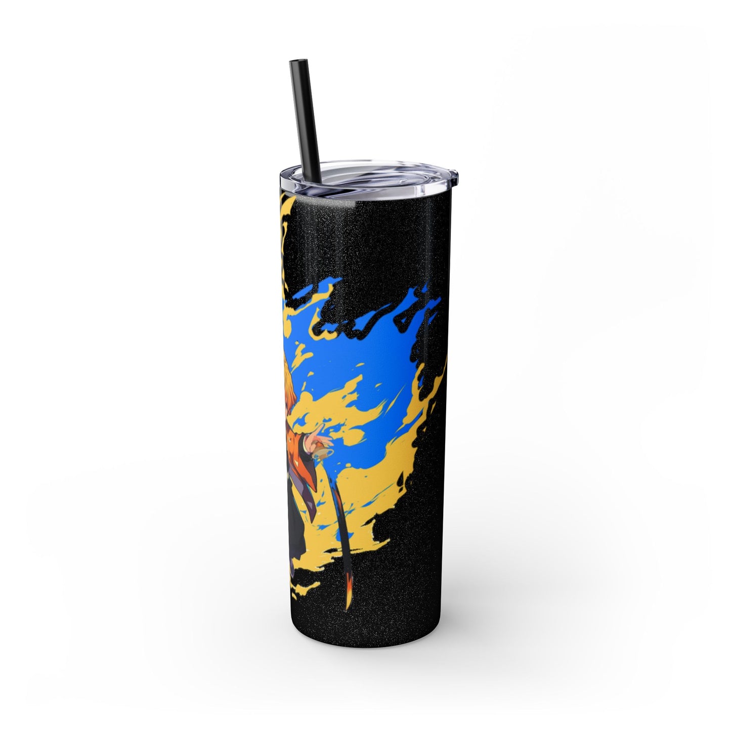 Demon slayer zenitsu Skinny Tumbler with Straw, 20oz