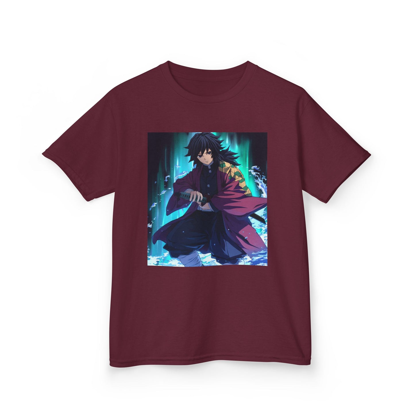 Anime Inspired Kids Tee - Front Graphic & Back Kanji Design