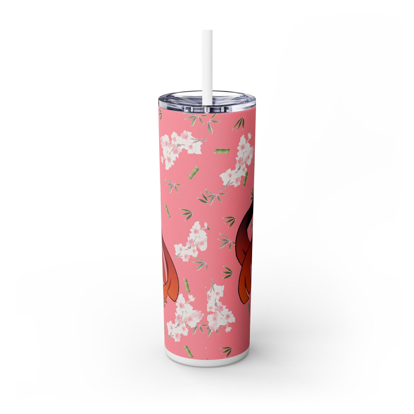 Chibi nezuko Skinny Tumbler with Straw, 20oz