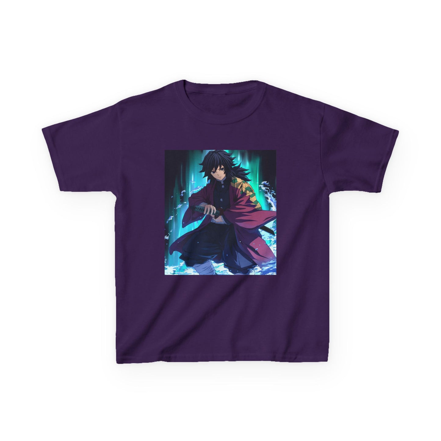 Anime Inspired Kids Tee - Front Graphic & Back Kanji Design