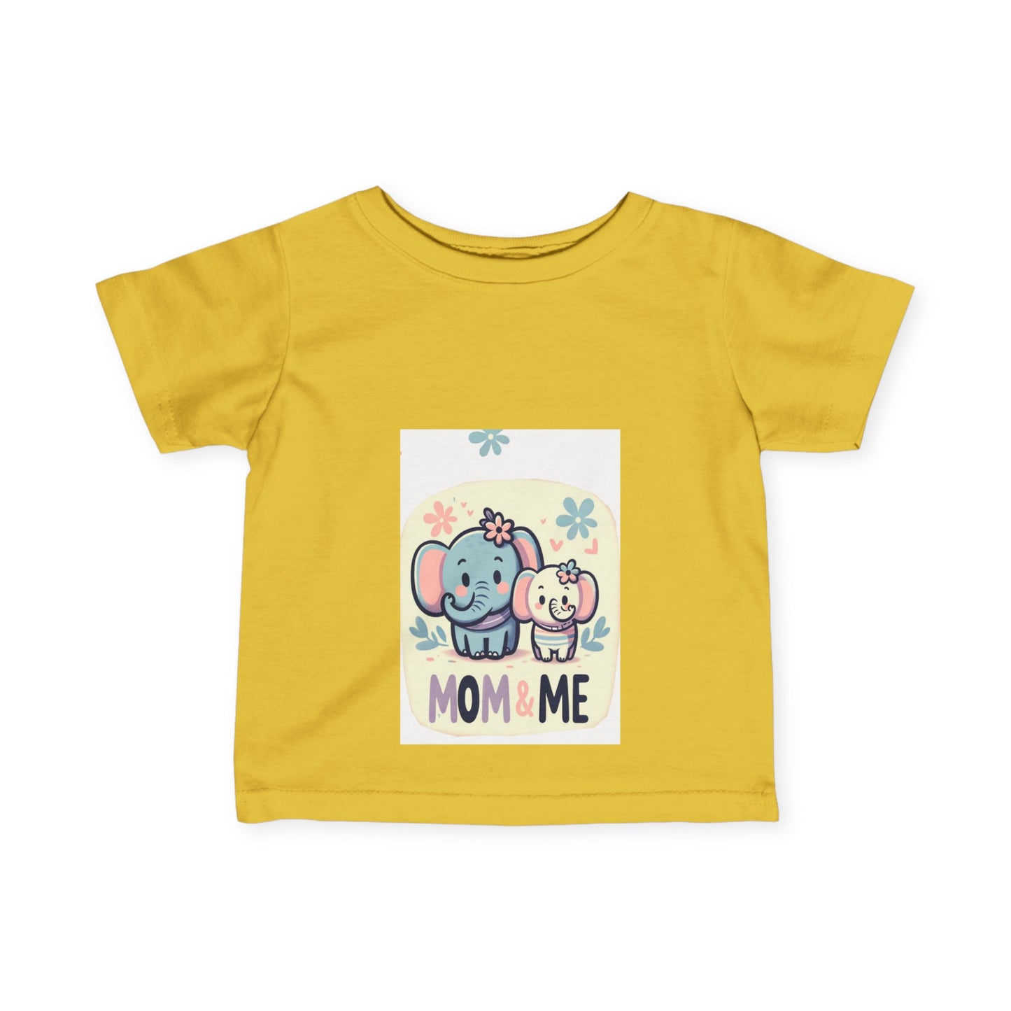 Mom & Me Elephant Infant Tee - Adorable Cute Baby T-Shirt for Newborns