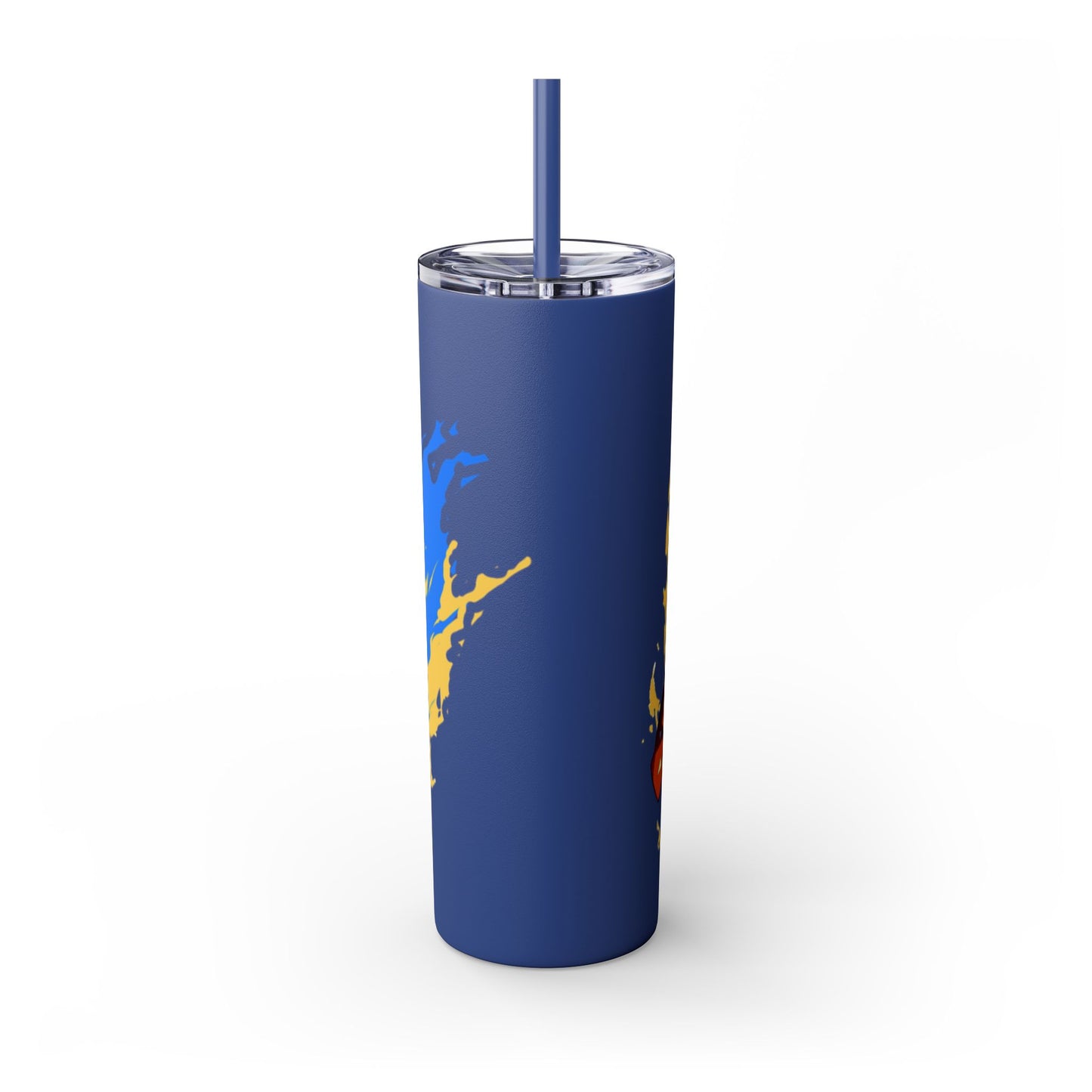 Demon slayer zenitsu Skinny Tumbler with Straw, 20oz