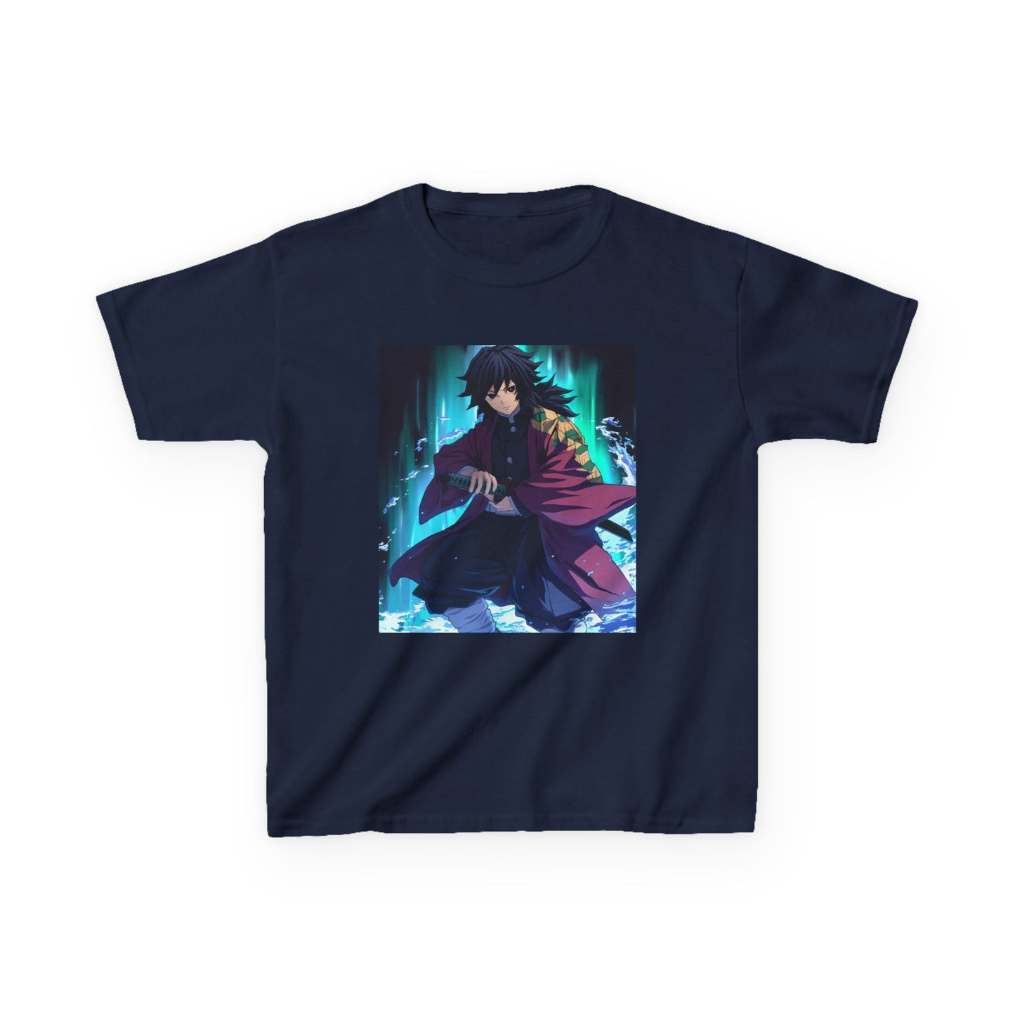 Anime Inspired Kids Tee - Front Graphic & Back Kanji Design
