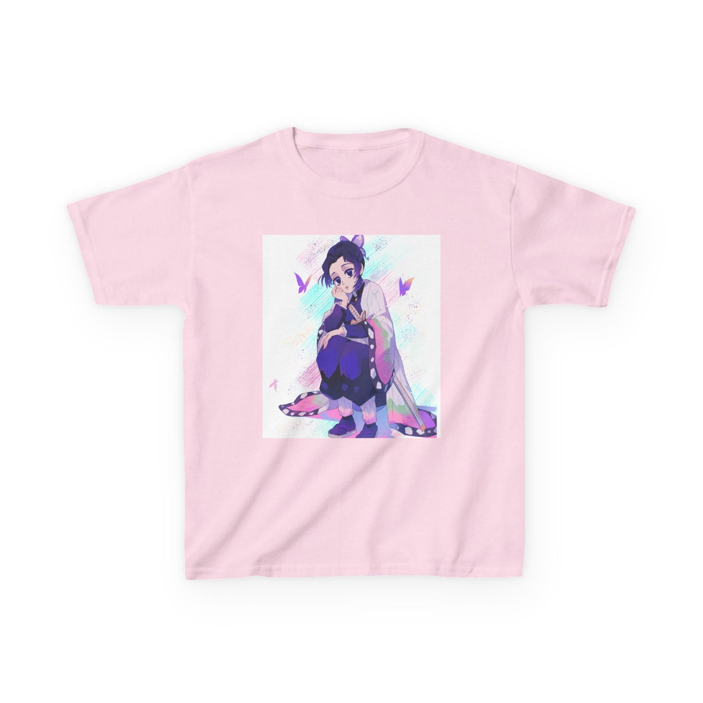 Kids Anime Graphic Tee with Butterfly Design
