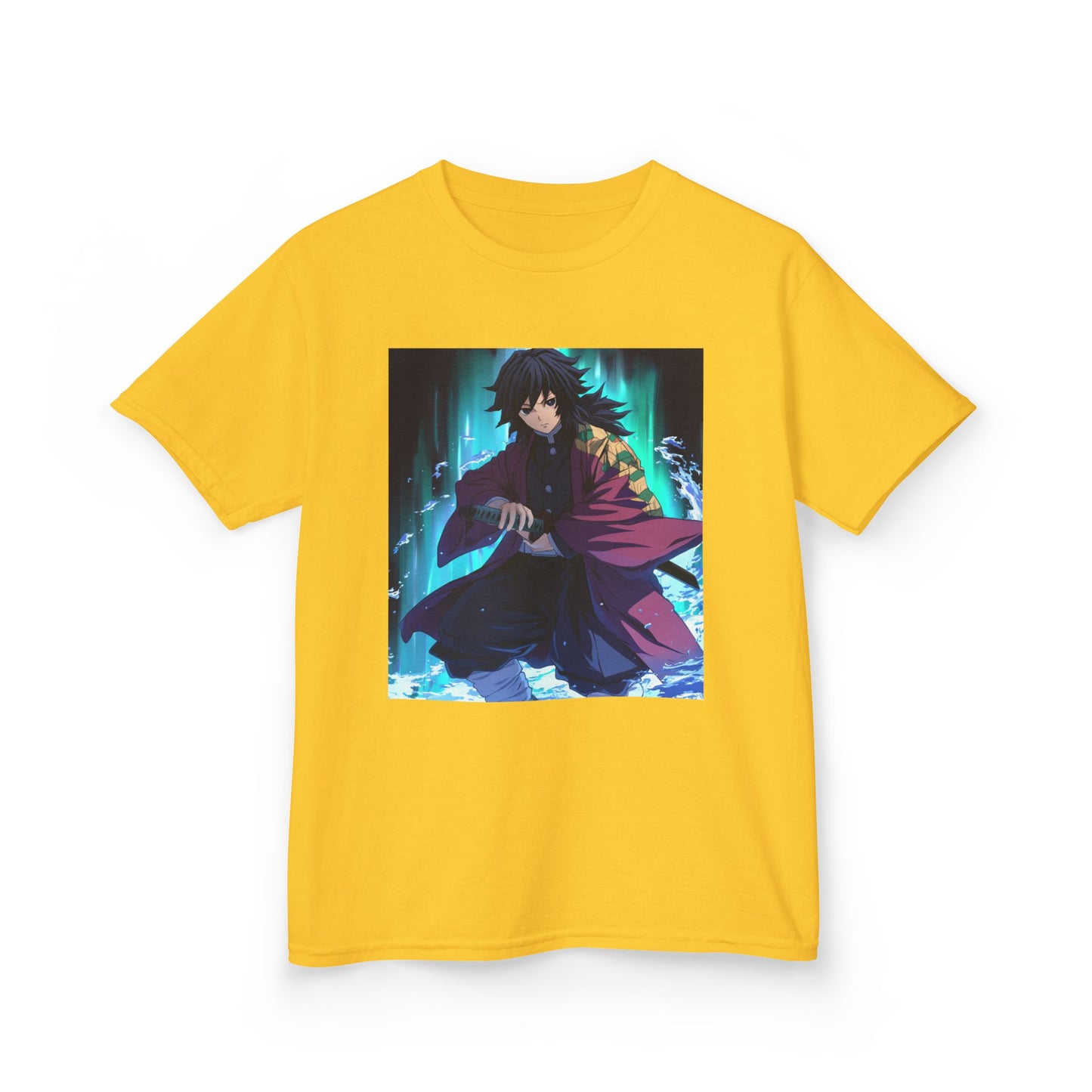 Anime Inspired Kids Tee - Front Graphic & Back Kanji Design