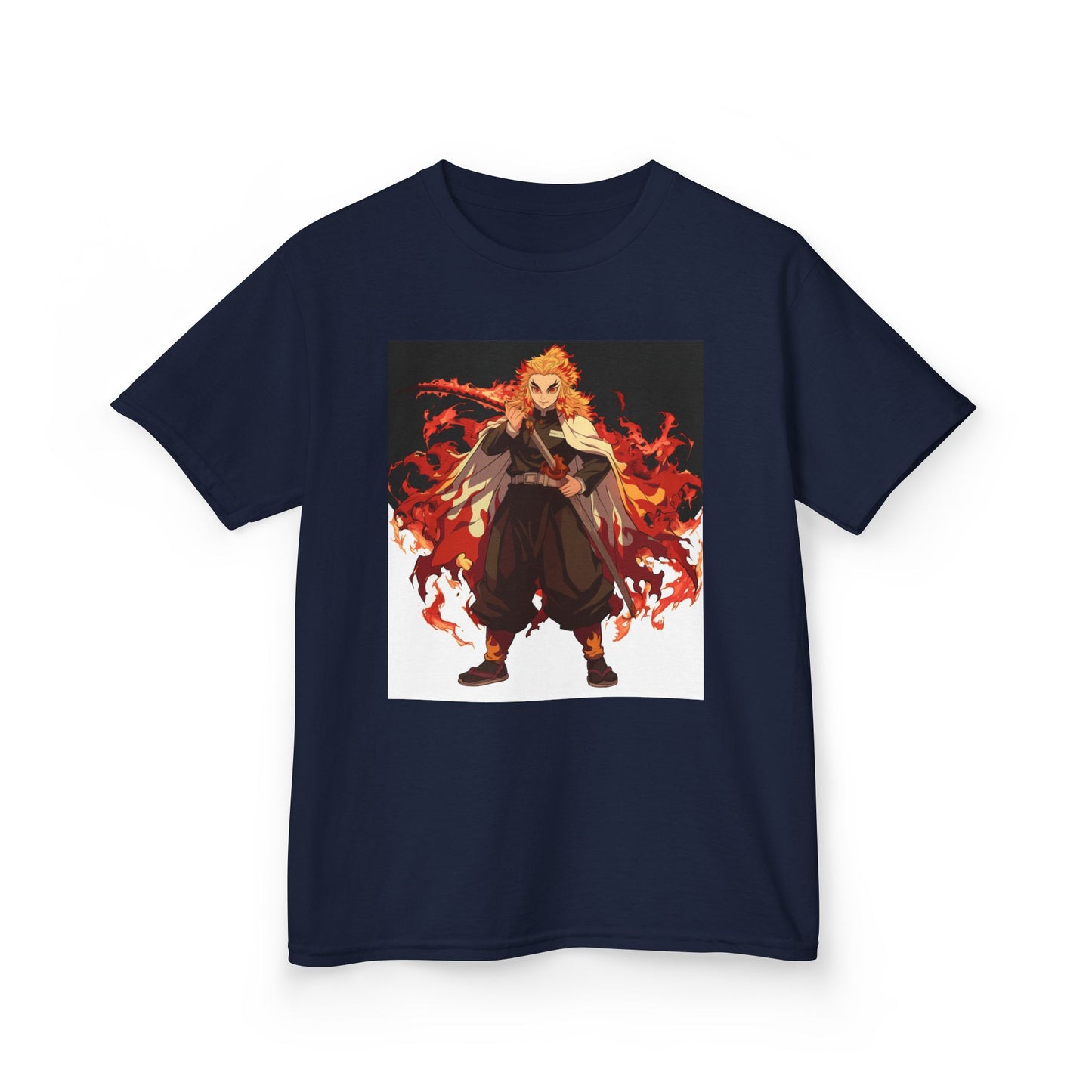Kids Heavy Cotton™ Tee - Fiery Hero Design with Japanese Kanji