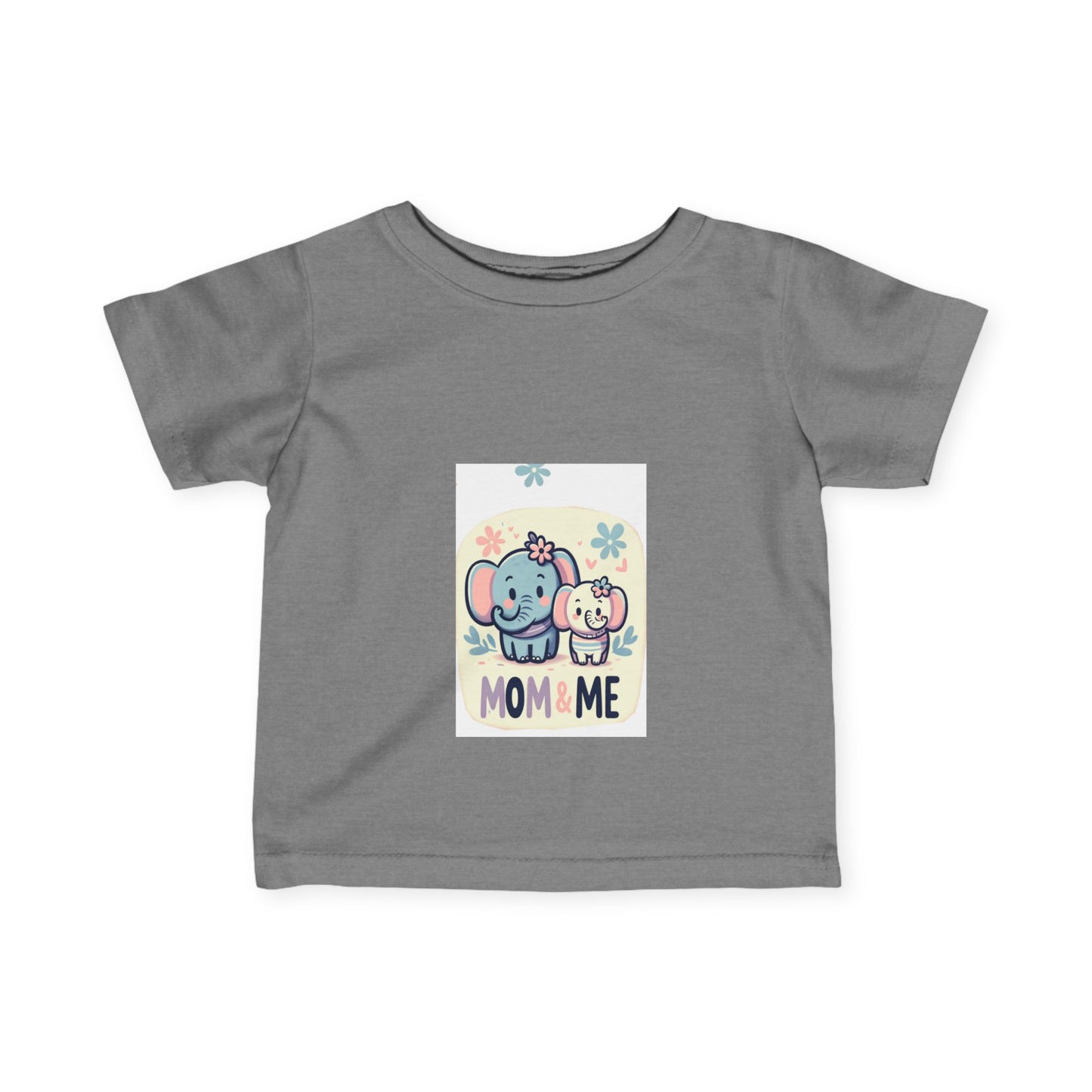 Mom & Me Elephant Infant Tee - Adorable Cute Baby T-Shirt for Newborns