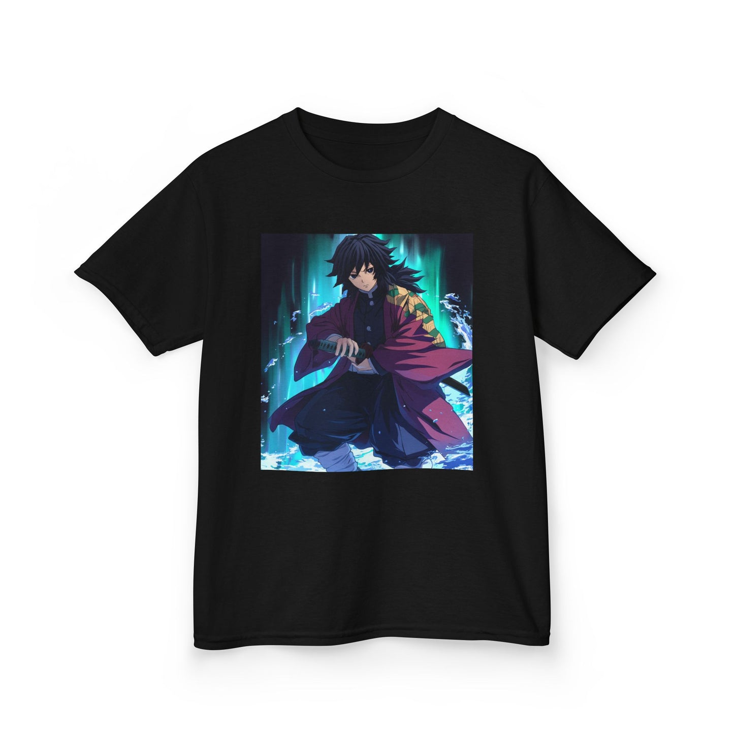 Anime Inspired Kids Tee - Front Graphic & Back Kanji Design