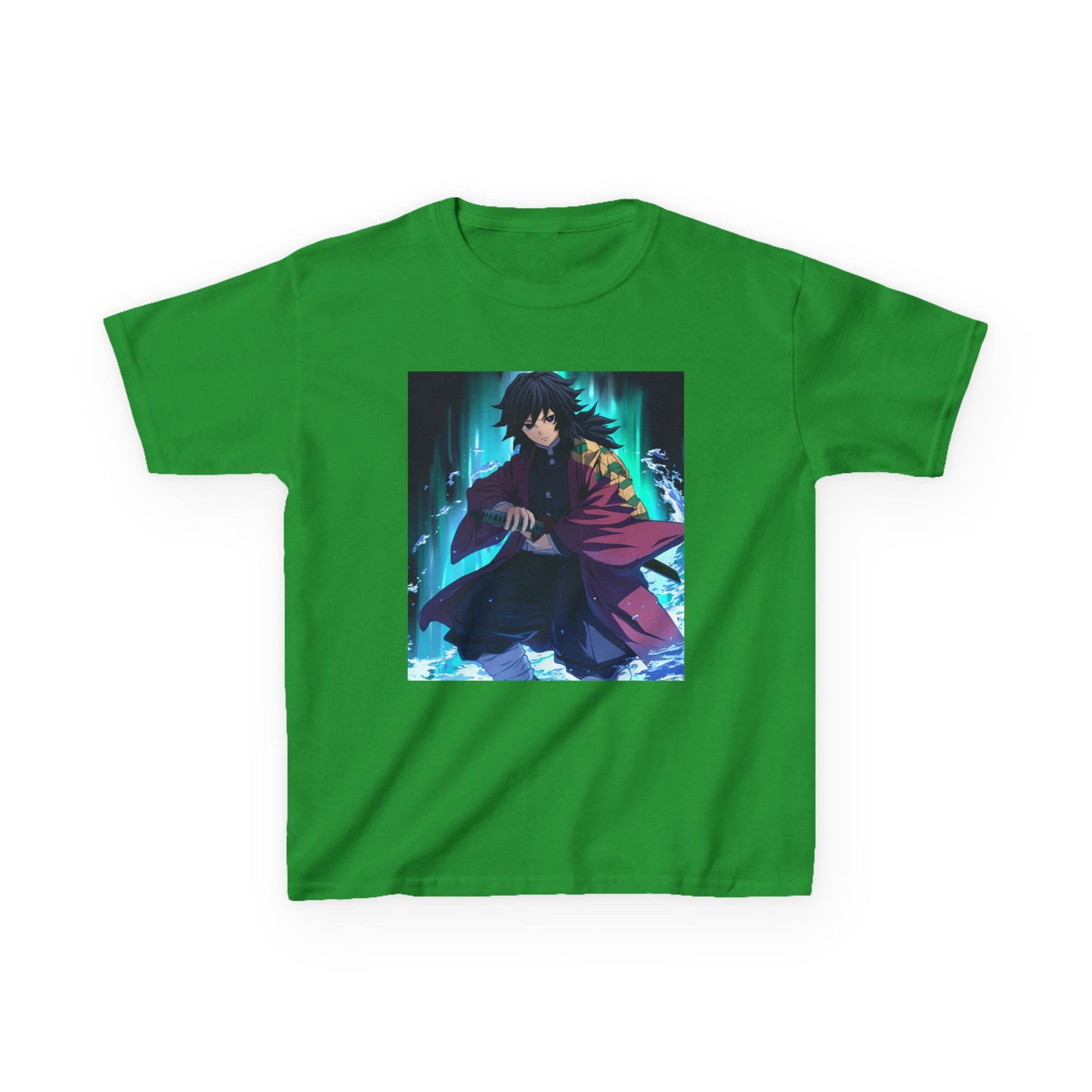 Anime Inspired Kids Tee - Front Graphic & Back Kanji Design