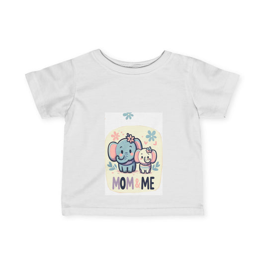 Mom & Me Elephant Infant Tee - Adorable Cute Baby T-Shirt for Newborns