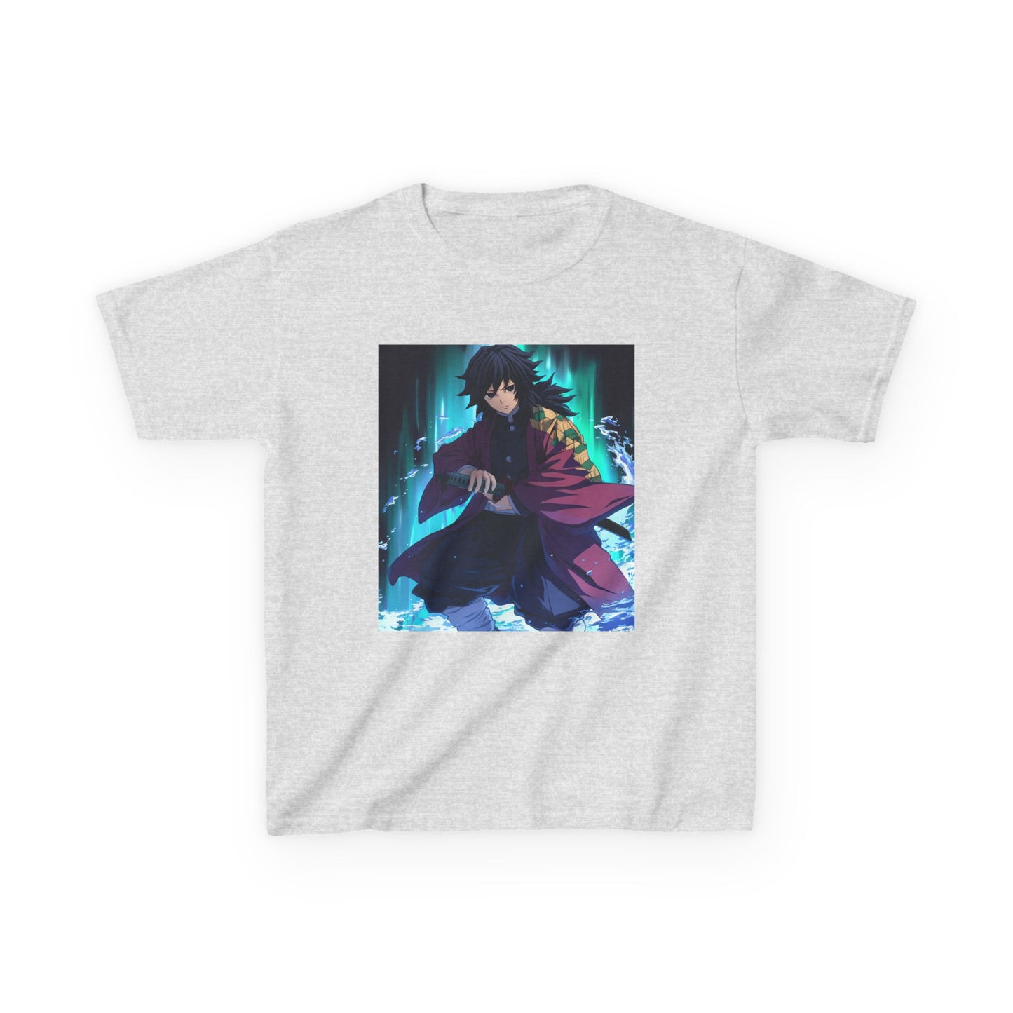 Anime Inspired Kids Tee - Front Graphic & Back Kanji Design