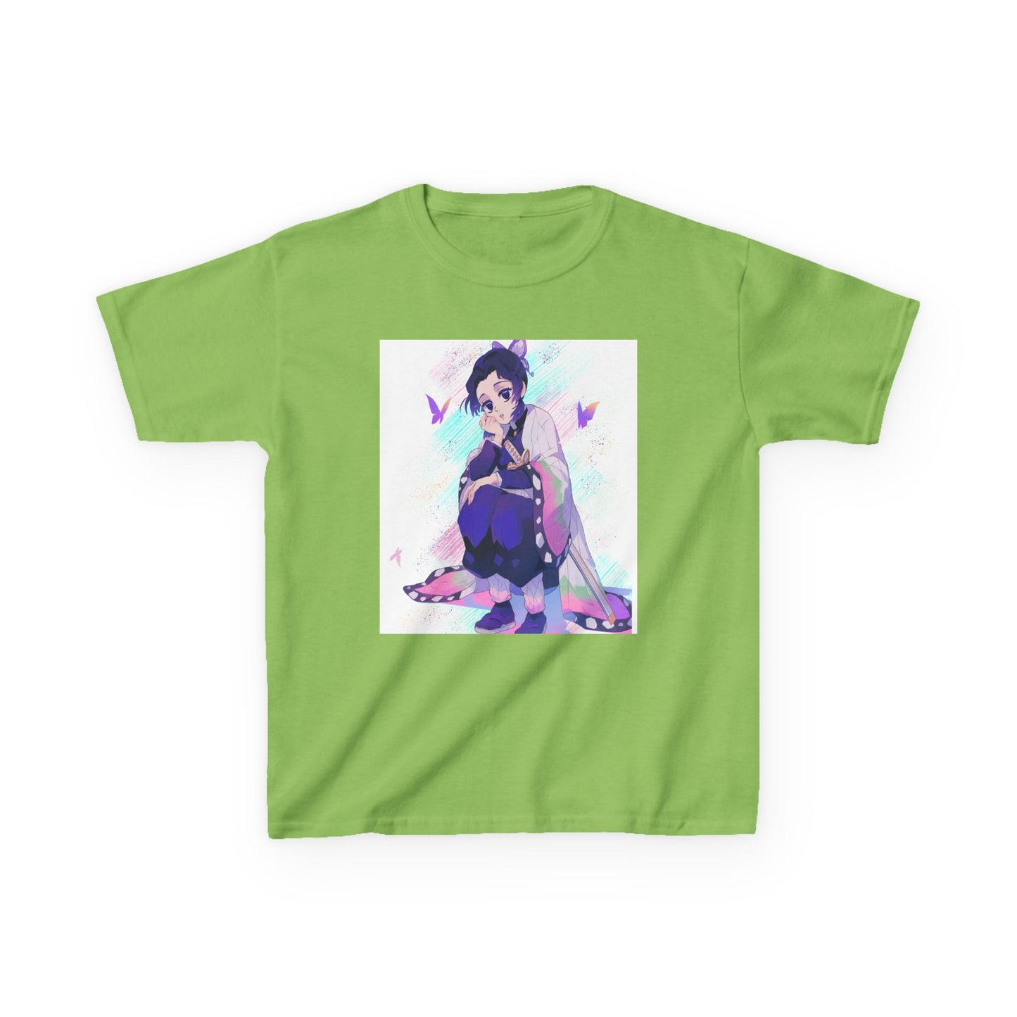Kids Anime Graphic Tee with Butterfly Design