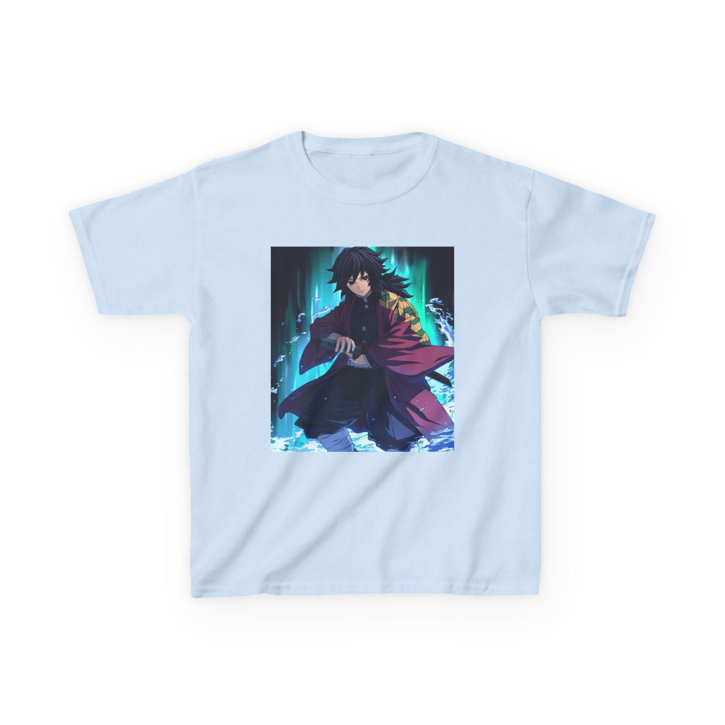 Anime Inspired Kids Tee - Front Graphic & Back Kanji Design