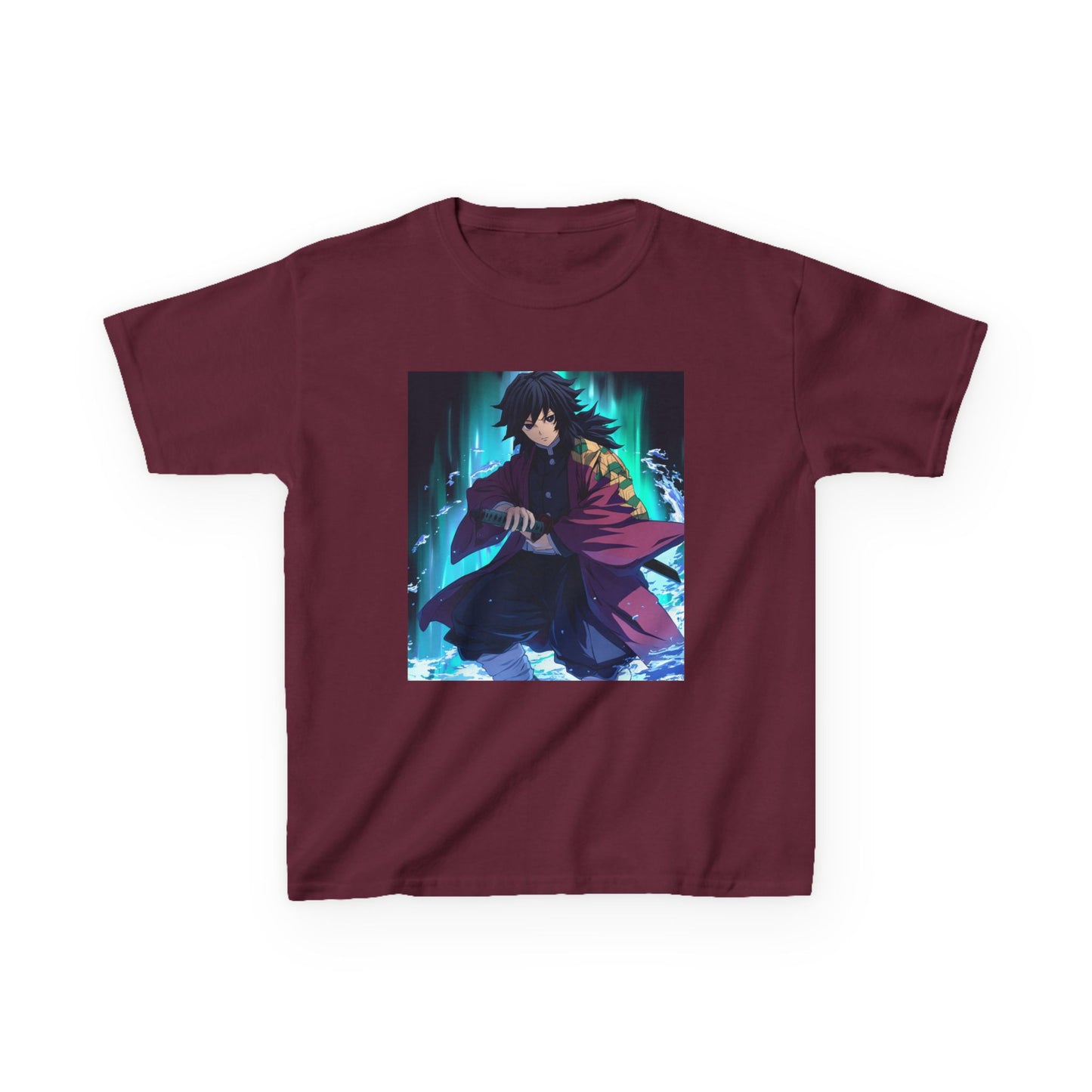 Anime Inspired Kids Tee - Front Graphic & Back Kanji Design