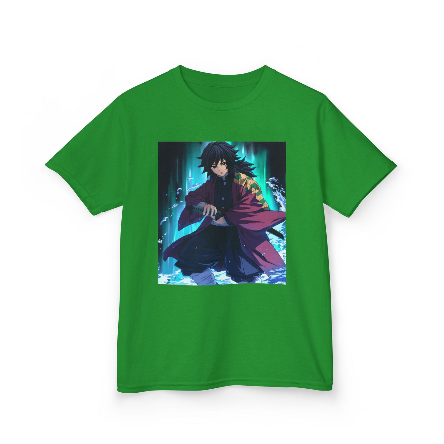 Anime Inspired Kids Tee - Front Graphic & Back Kanji Design