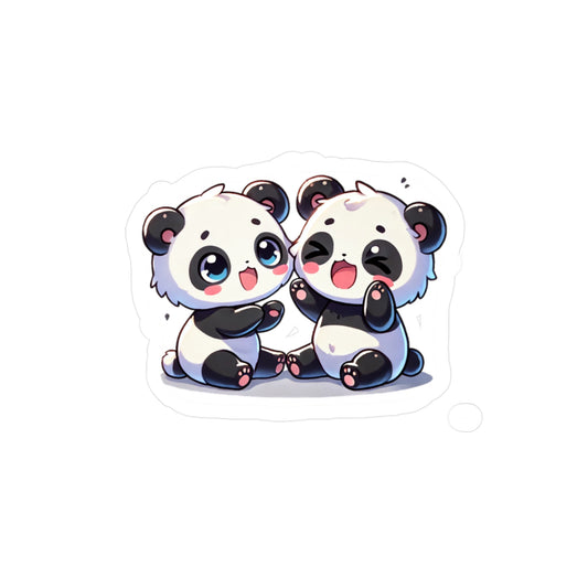 Cute Panda Kiss-Cut Vinyl Decals, Playful Stickers for Kids, Cute Decor for Rooms, Gifts for Panda Lovers, Fun Home or School Decoration