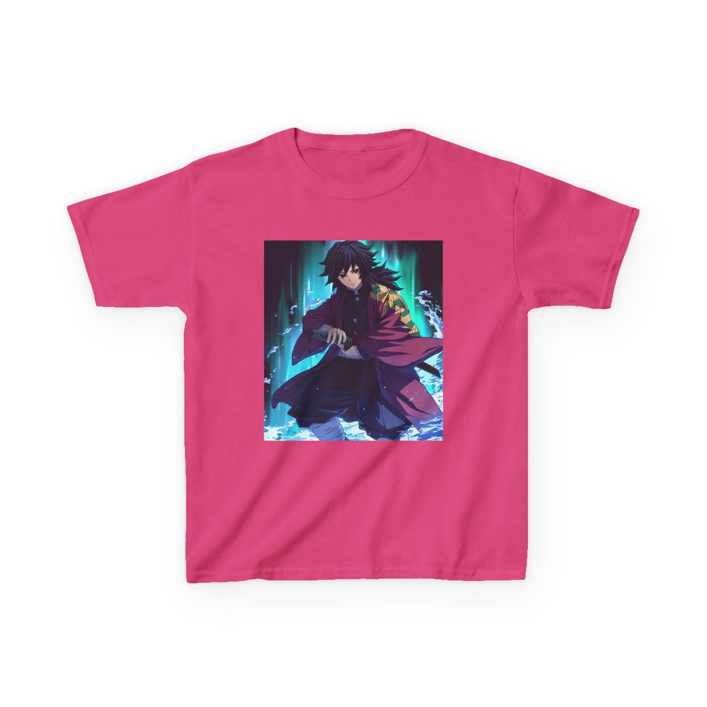 Anime Inspired Kids Tee - Front Graphic & Back Kanji Design