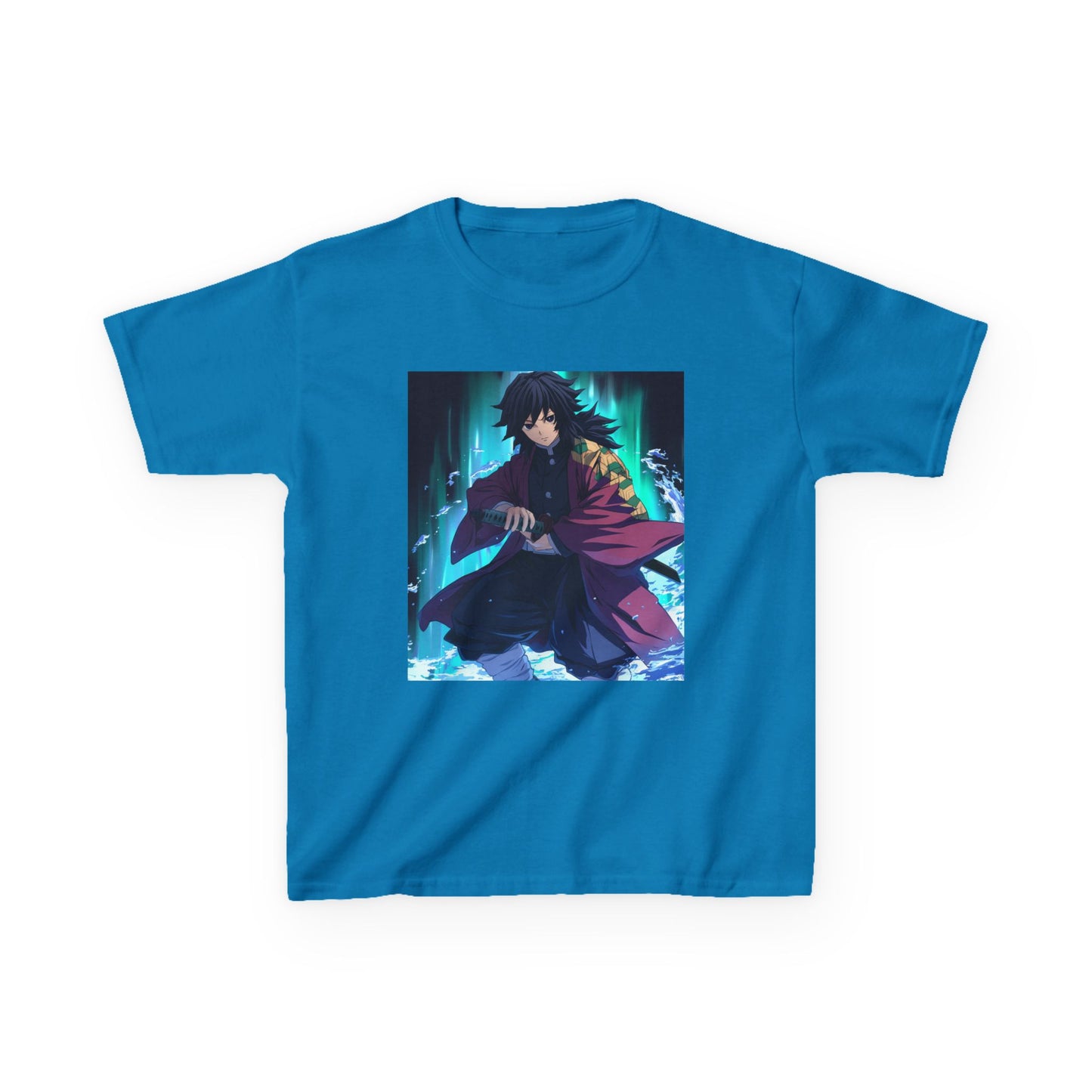 Anime Inspired Kids Tee - Front Graphic & Back Kanji Design