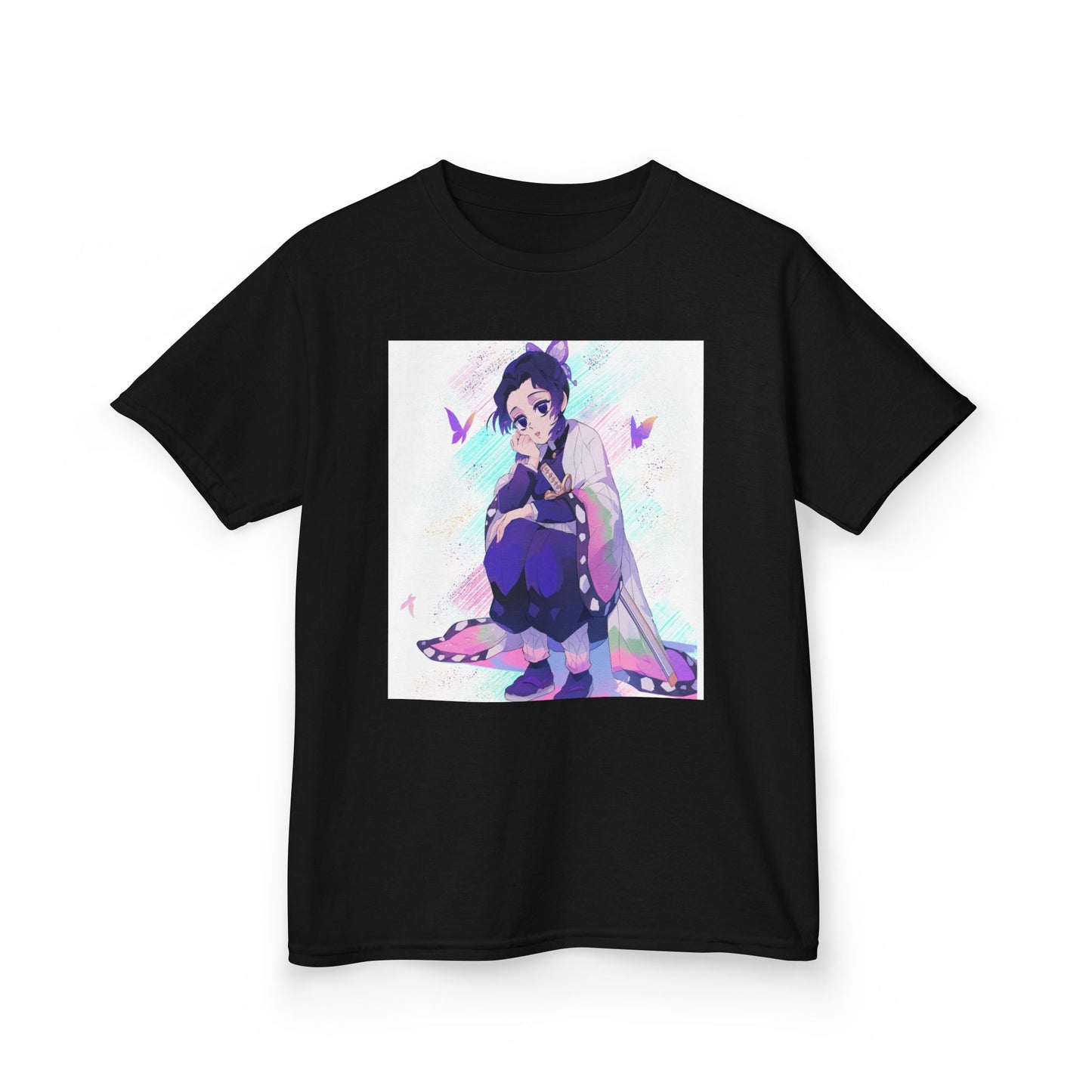 Kids Anime Graphic Tee with Butterfly Design