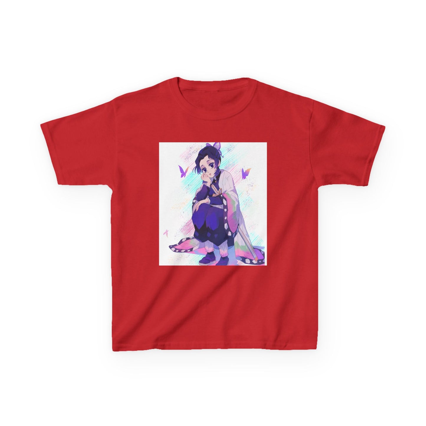 Kids Anime Graphic Tee with Butterfly Design
