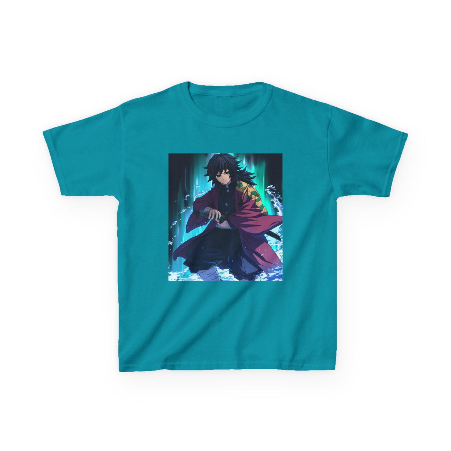 Anime Inspired Kids Tee - Front Graphic & Back Kanji Design