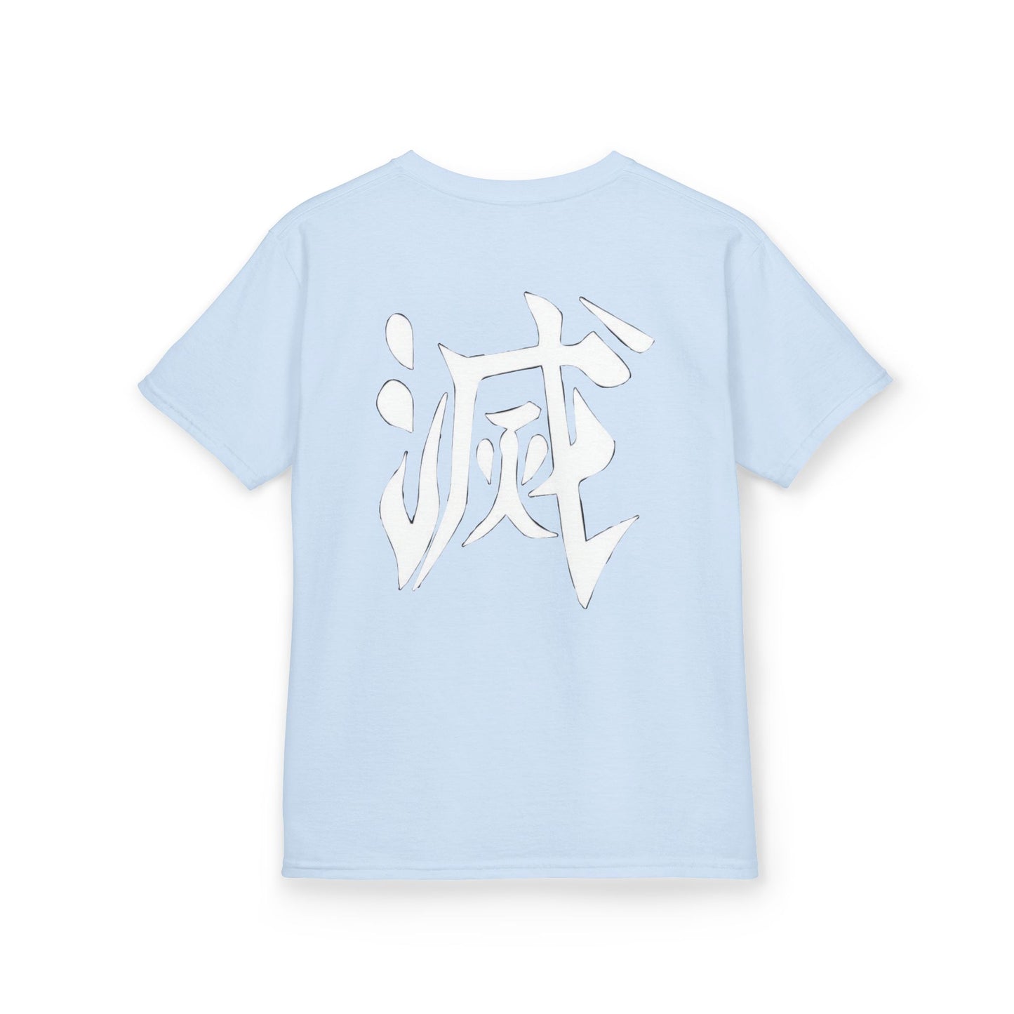 Anime Inspired Kids Tee - Front Graphic & Back Kanji Design