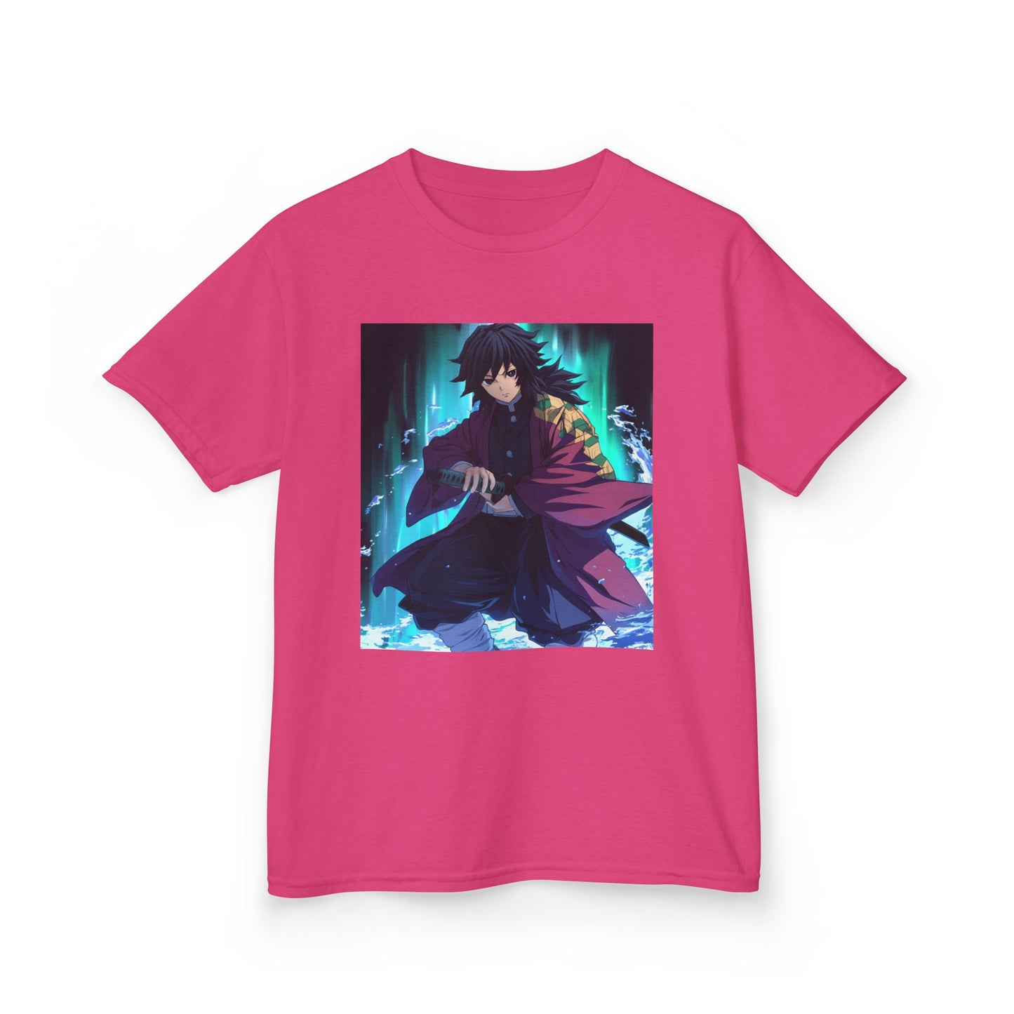 Anime Inspired Kids Tee - Front Graphic & Back Kanji Design