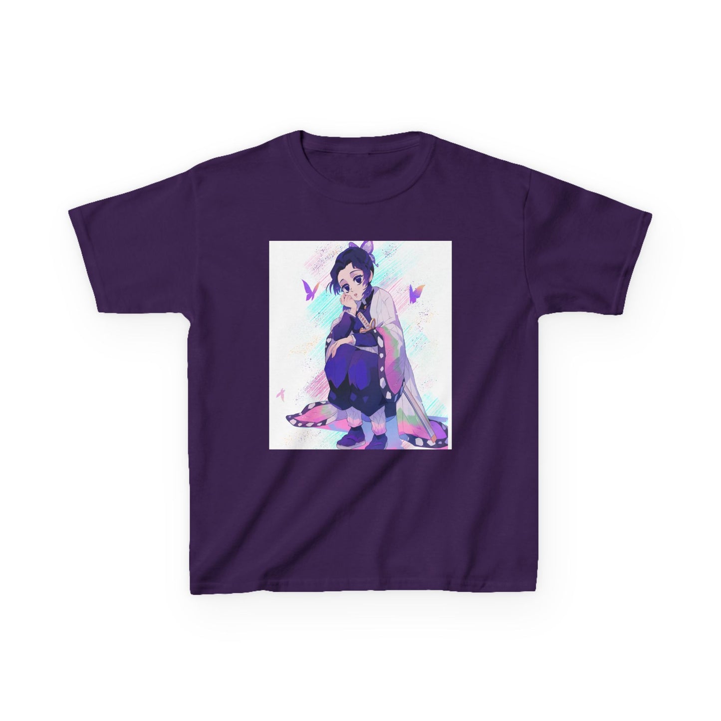 Kids Anime Graphic Tee with Butterfly Design