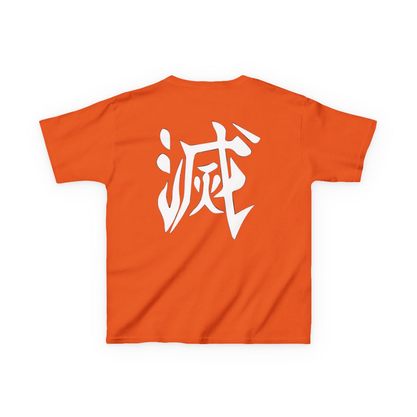 Kids Heavy Cotton™ Tee - Fiery Hero Design with Japanese Kanji