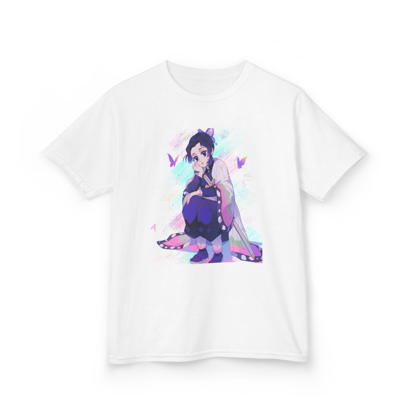 Kids Anime Graphic Tee with Butterfly Design